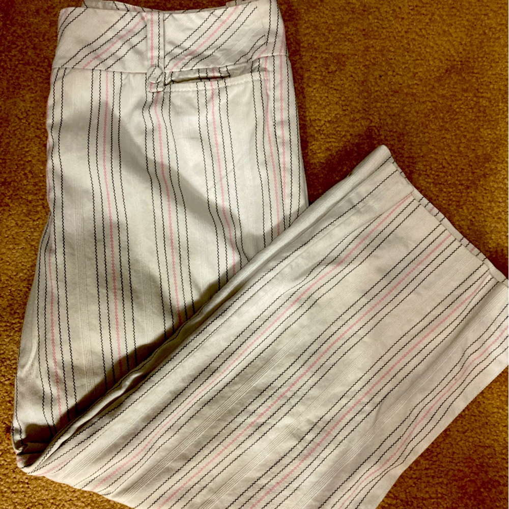 Ann Taylor Loft CAPRIS: Pin Strip Capris - Picture 4 of 9